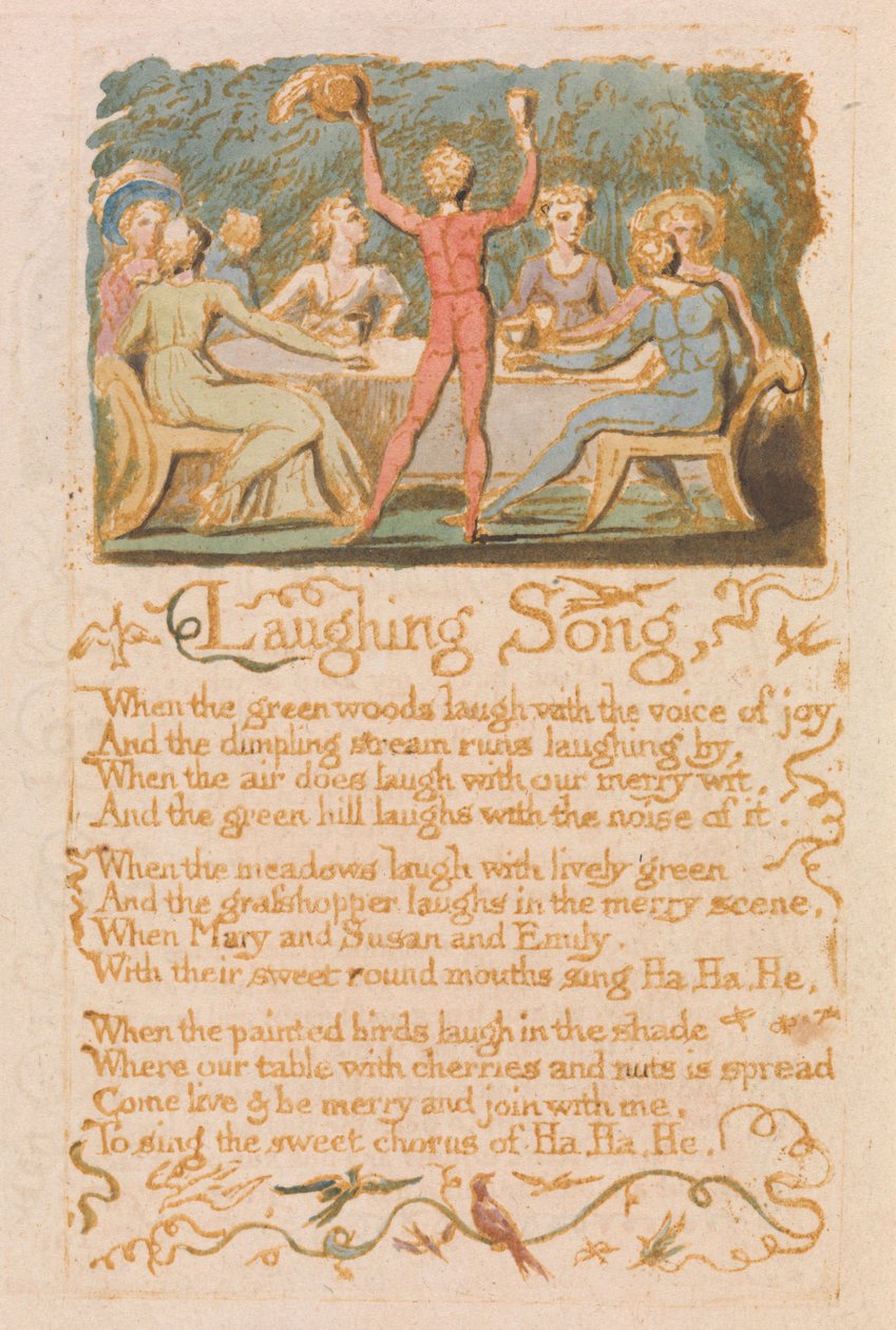 Laughing Song (Plate 28) by William Blake