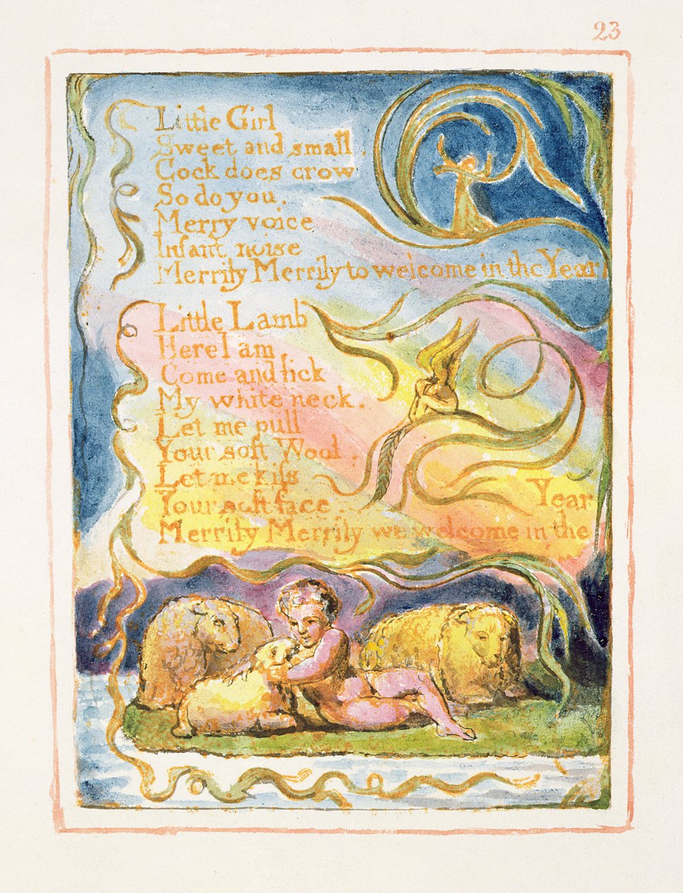 Spring (cont.): Plate 23 from Songs of Innocence and of Experience