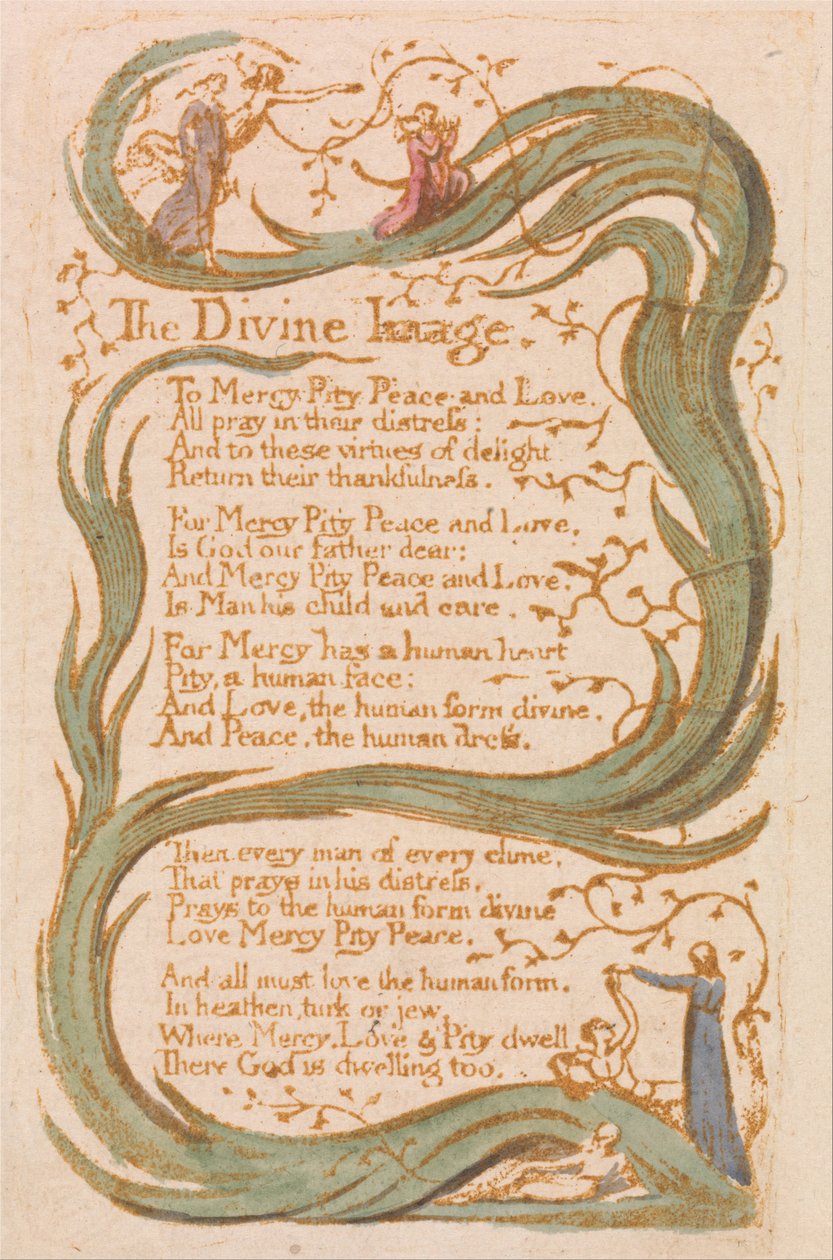 Songs of Innocence, Plate 12, The Divine Image (Bentley 18) by William Blake