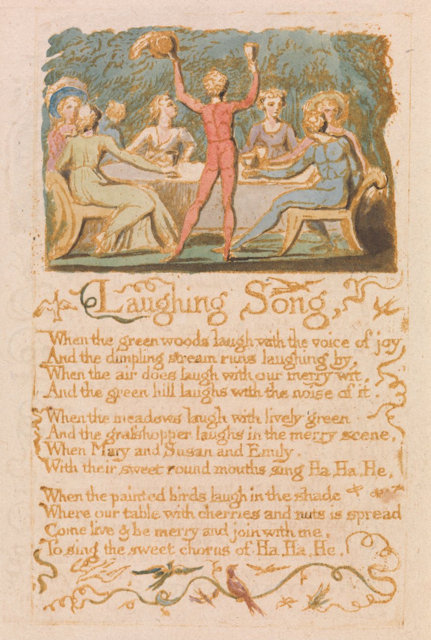 Songs of Innocence, Plate 28, Laughing Song (Bentley 15) by William Blake