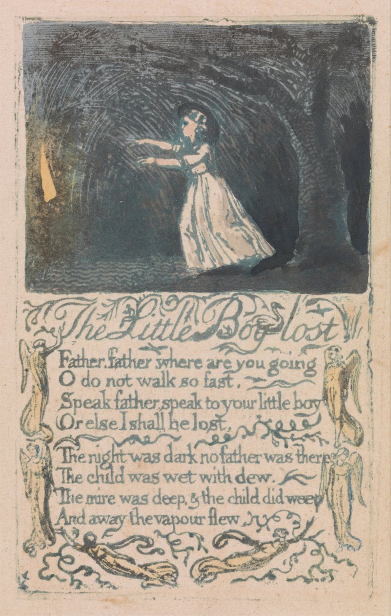 Songs of Innocence and of Experience, Plate 16, The Little Boy Lost (Bentley 13) by William Blake