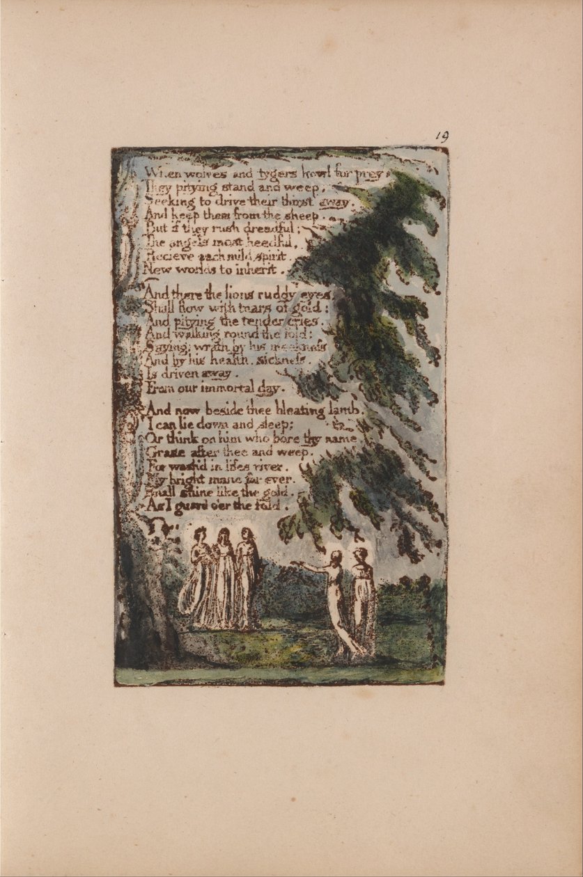 Songs of Innocence and of Experience, Plate 19, Night (Bentley 21) by William Blake