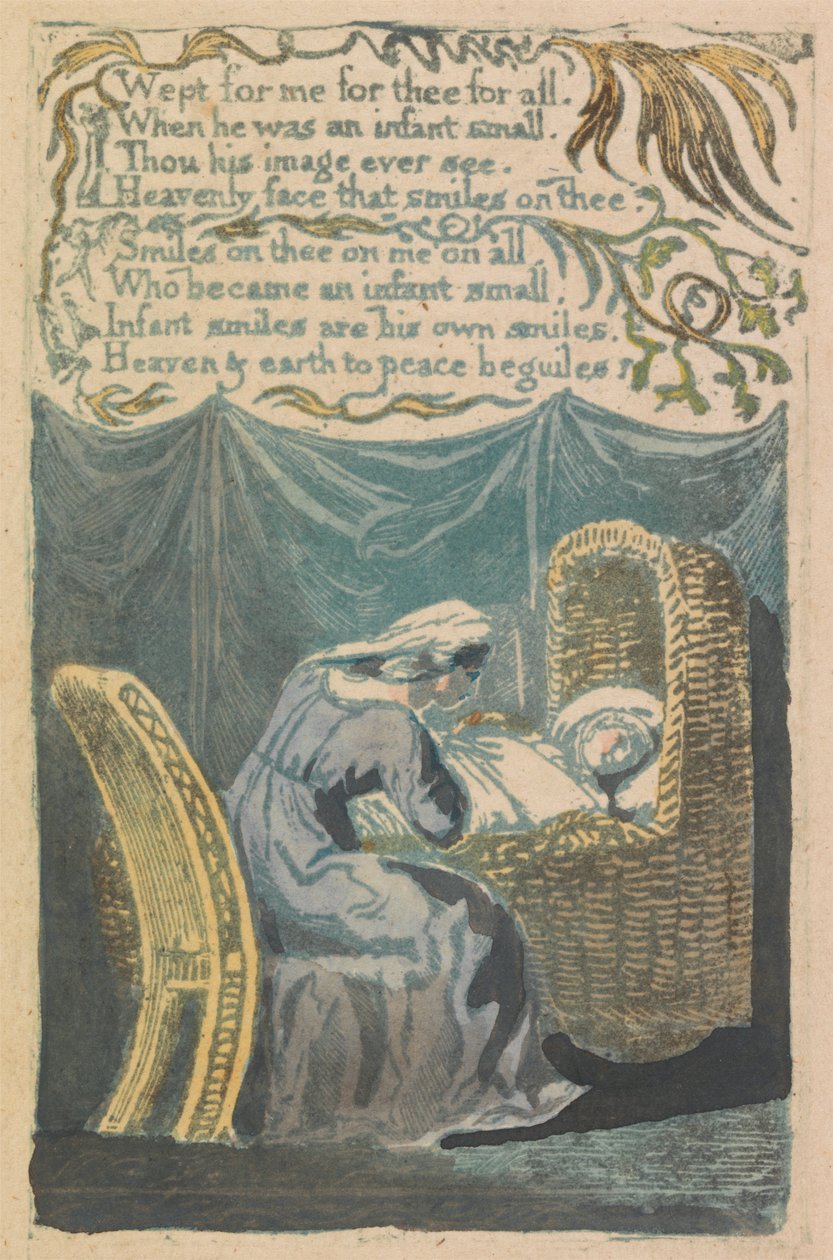 Songs of Innocence and of Experience, Plate 26, "A Cradle Song" (Bentley 16) by William Blake