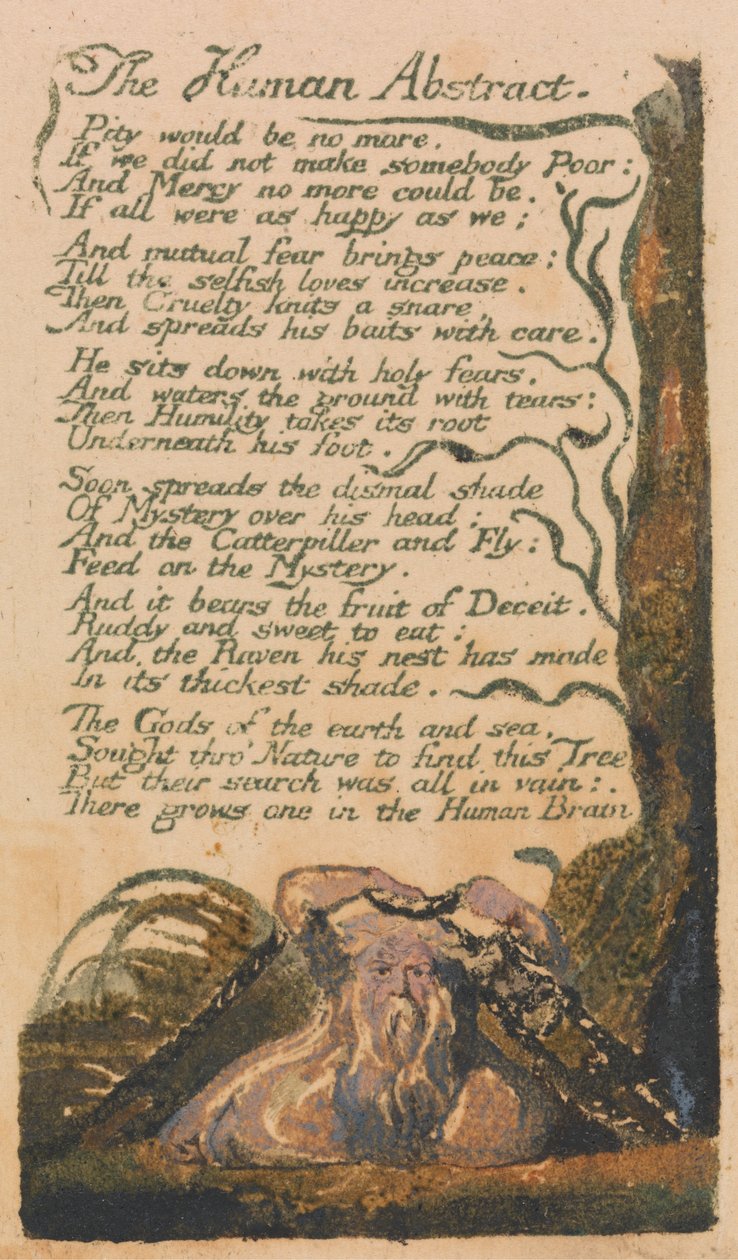 Songs of Innocence and of Experience, Plate 46, "The Human Abstract" (Bentley 47) by William Blake