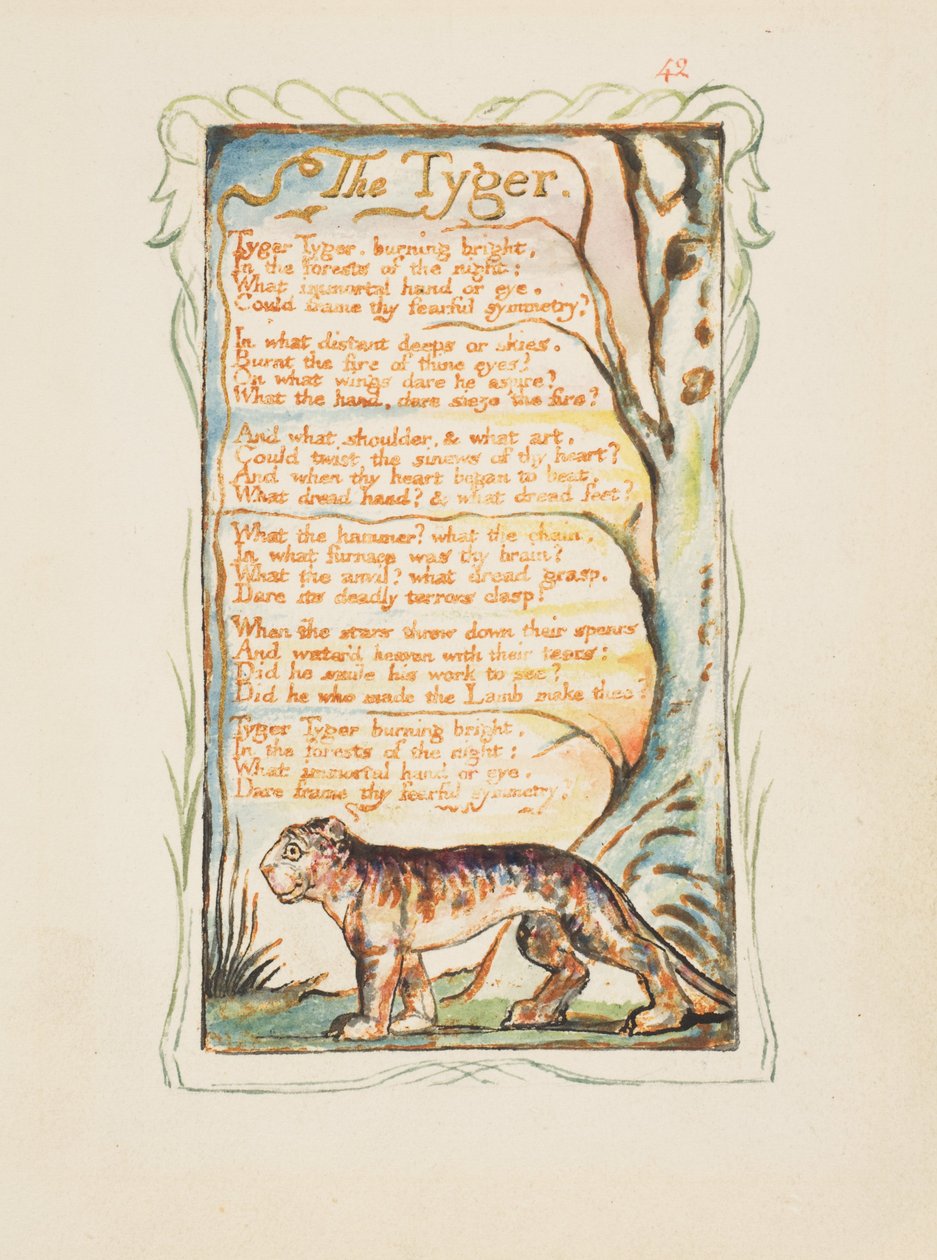 Songs of Innocence and of Experience: The Tyger, c.1825 by William Blake
