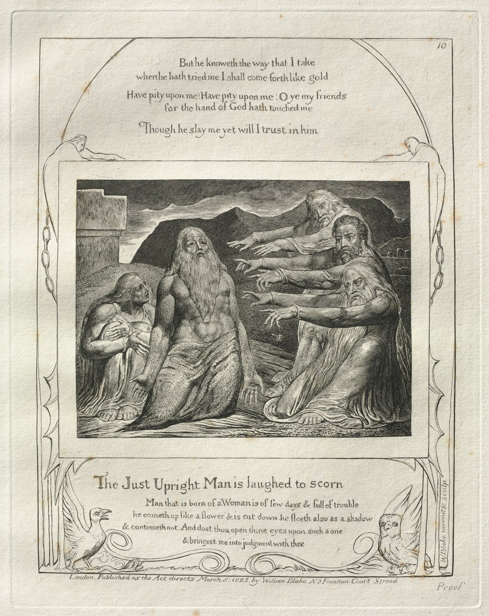 The Book of Job: The Just Upright Man is Laughed to Scorn by William Blake