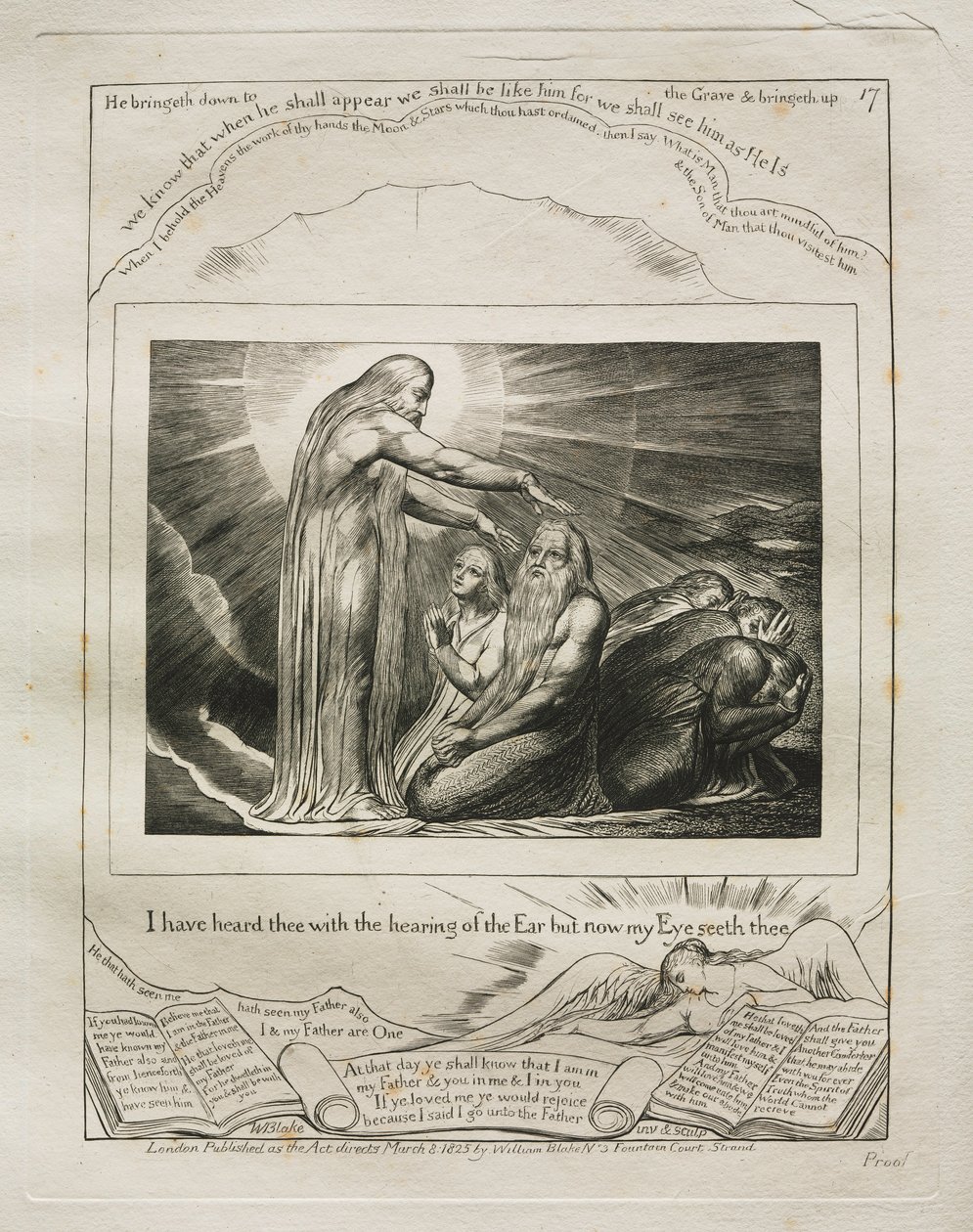 The Book of Job: Pl. 17, I Have Heard Thee with the Hearing of the Ear but Now My Eye... by William Blake