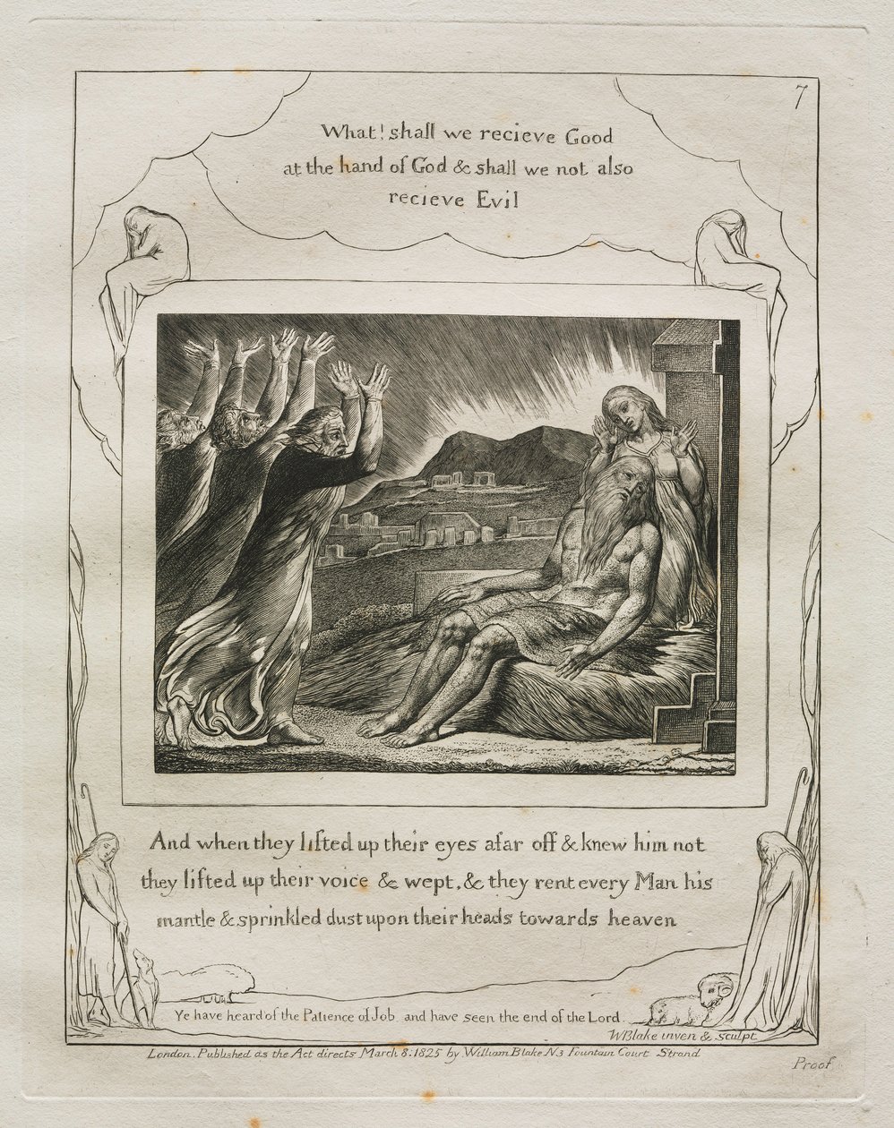 The Book of Job: Plate 7 by William Blake