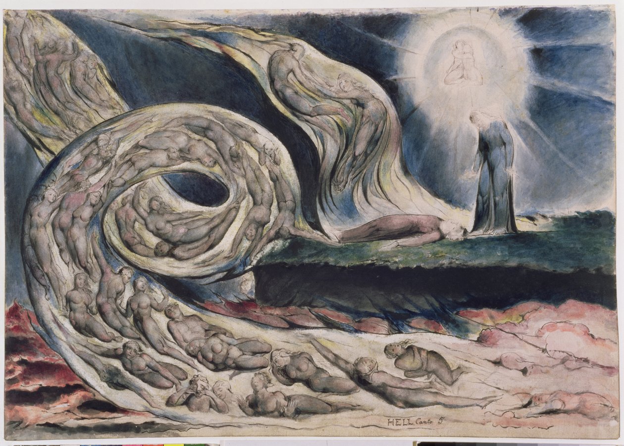 The Circle of the Lustful by William Blake