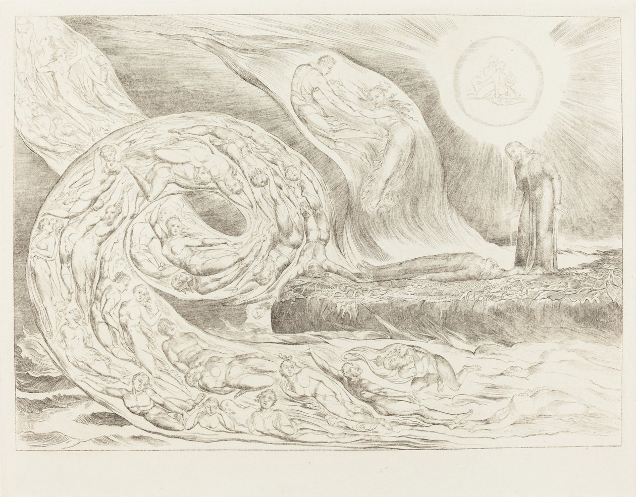 The Circle of the Lustful: Paolo and Francesca by William Blake