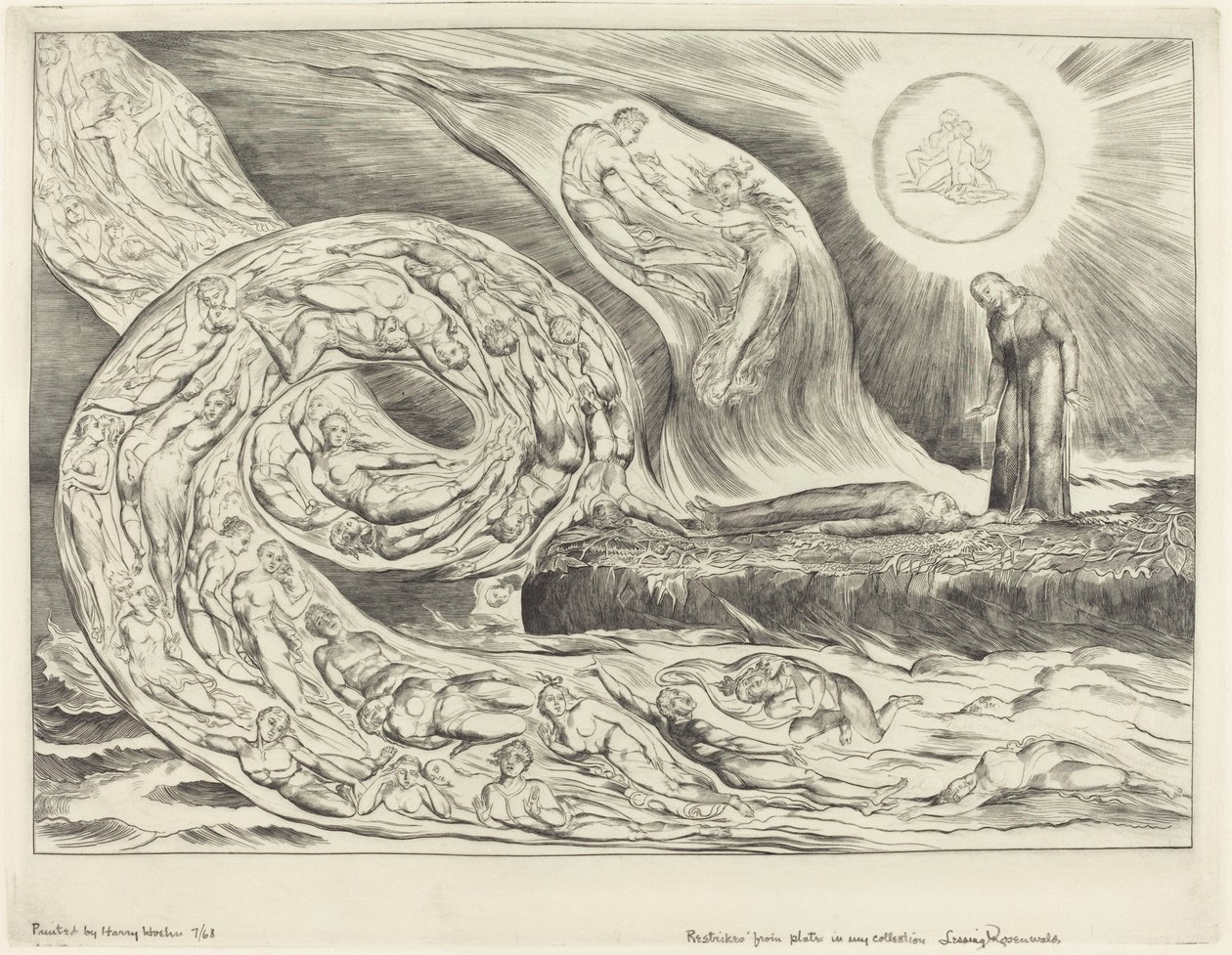 The Circle of the Lustful: Paolo and Francesca by William Blake