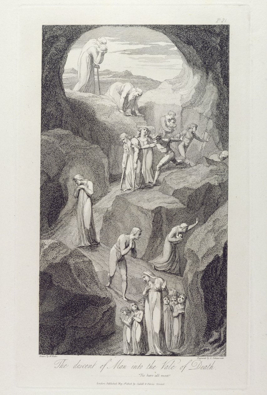 The Descent of Man into the Vale of Death, illustration from 
