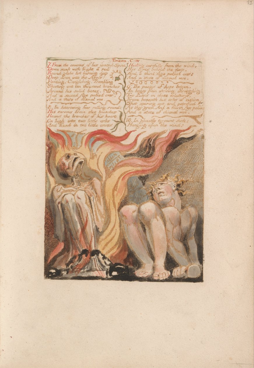 The First Book of Urizen, Plate 14, 7. From the Caverns of His Jointed Spine.... (Bentley 11) by William Blake