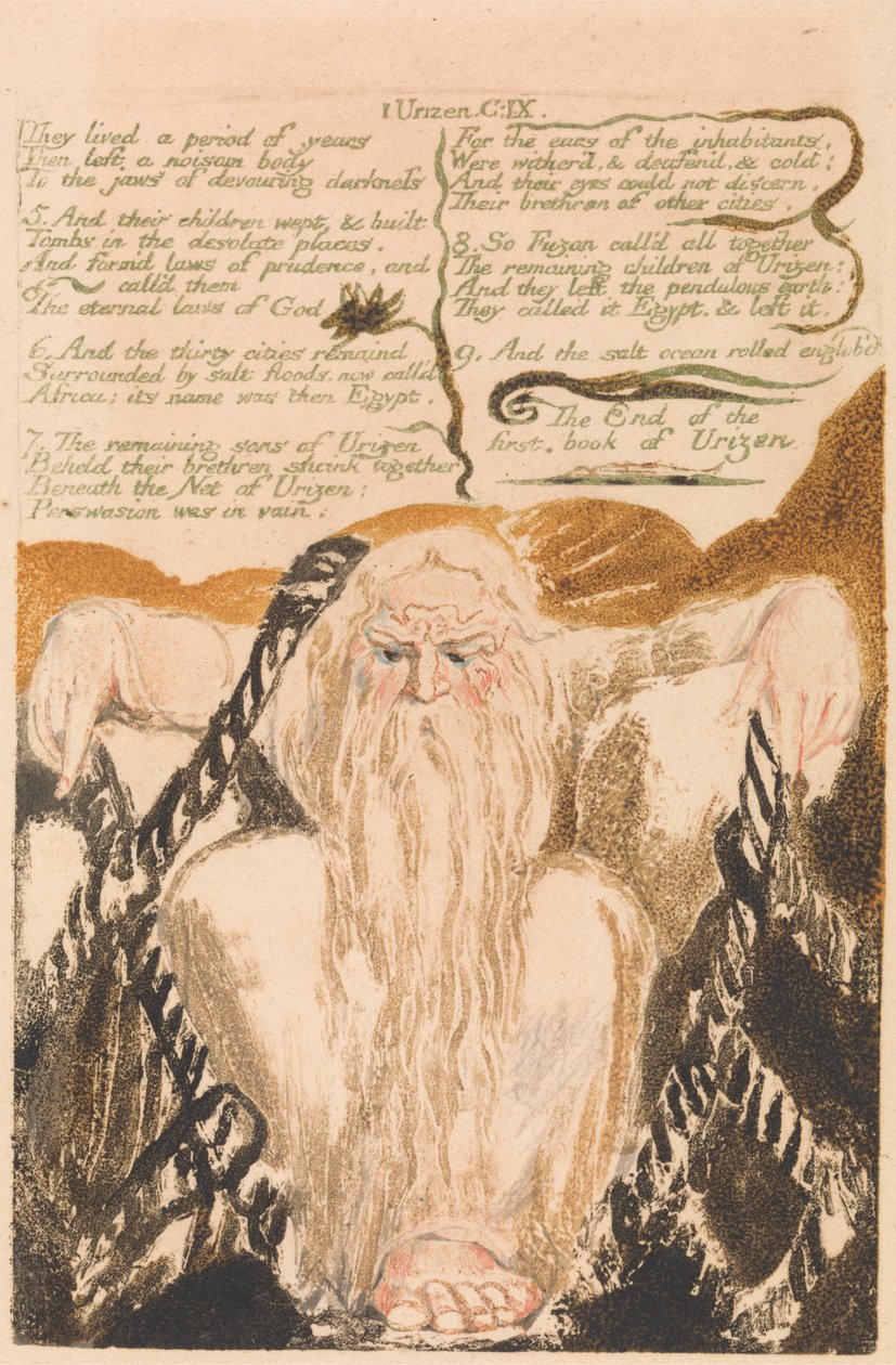 The First Book of Urizen, Plate 25, "They lived a period of years . . . ." (Bentley 28) by William Blake