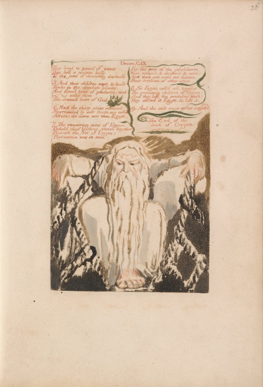 The First Book of Urizen, Plate 27, They Lived a Period of Years.... (Bentley 28) by William Blake
