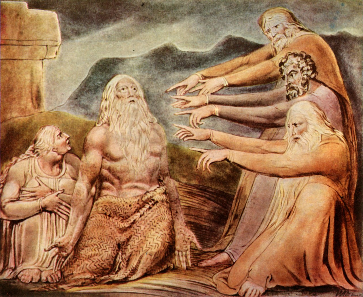 The Just Upright Man Is Laughed To Scorn by William Blake