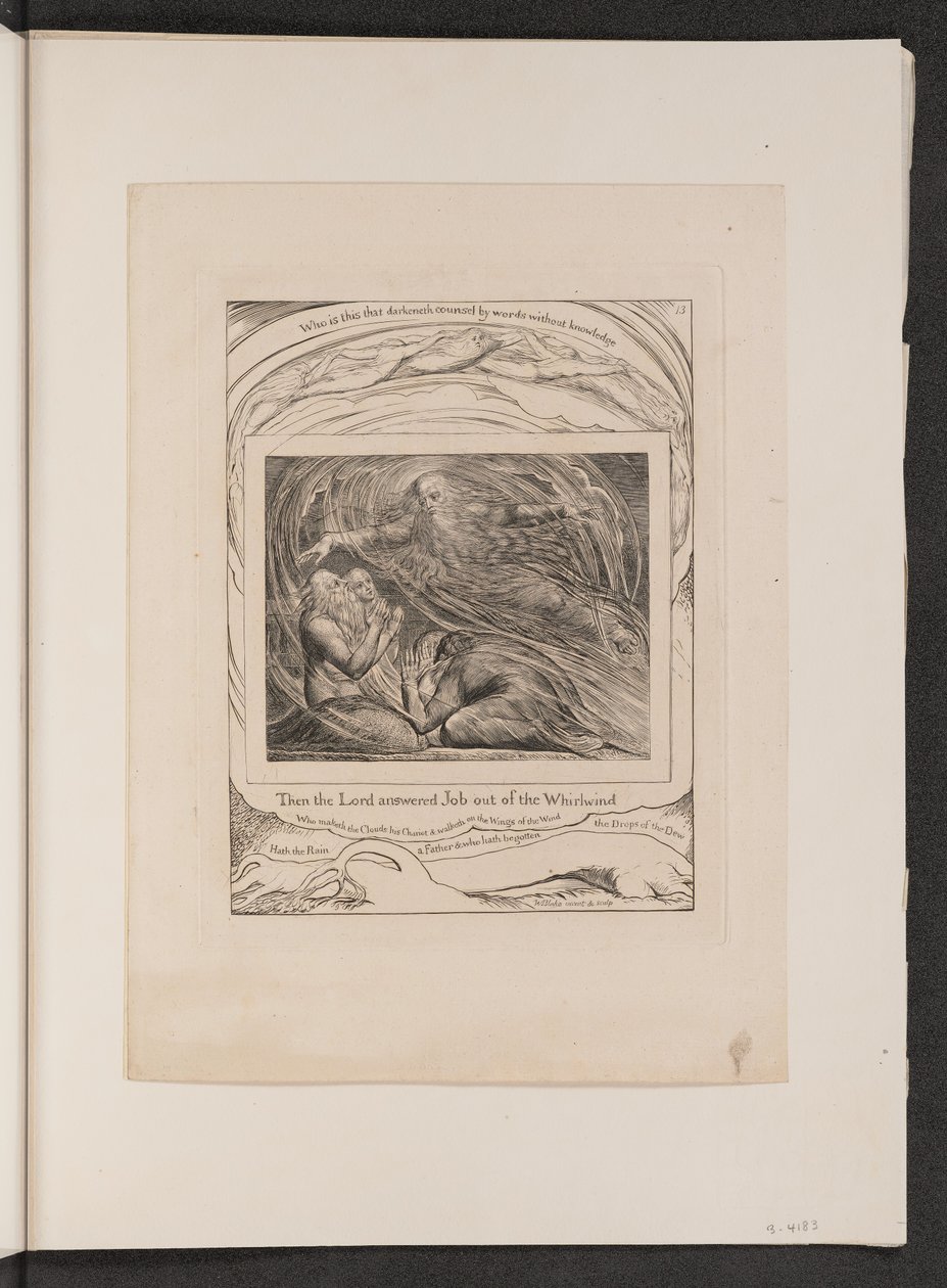 The Lord Answering Job out of the Whirlwind by William Blake