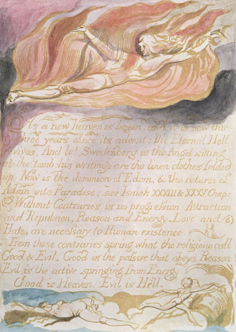 The Marriage of Heaven and Hell; As a new heaven is begun, c.1790 by William Blake