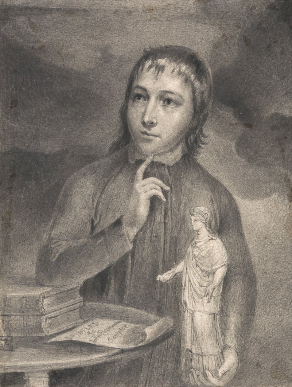 Thomas Alphonso Hayley, Half-Length Drawing by William Blake