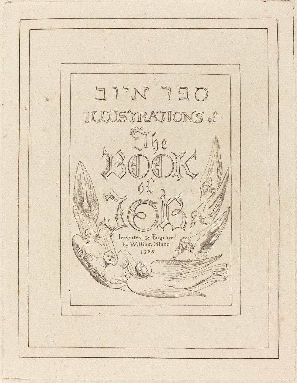Title-Page of the Engraved Illustrations to the Book of Job by William Blake