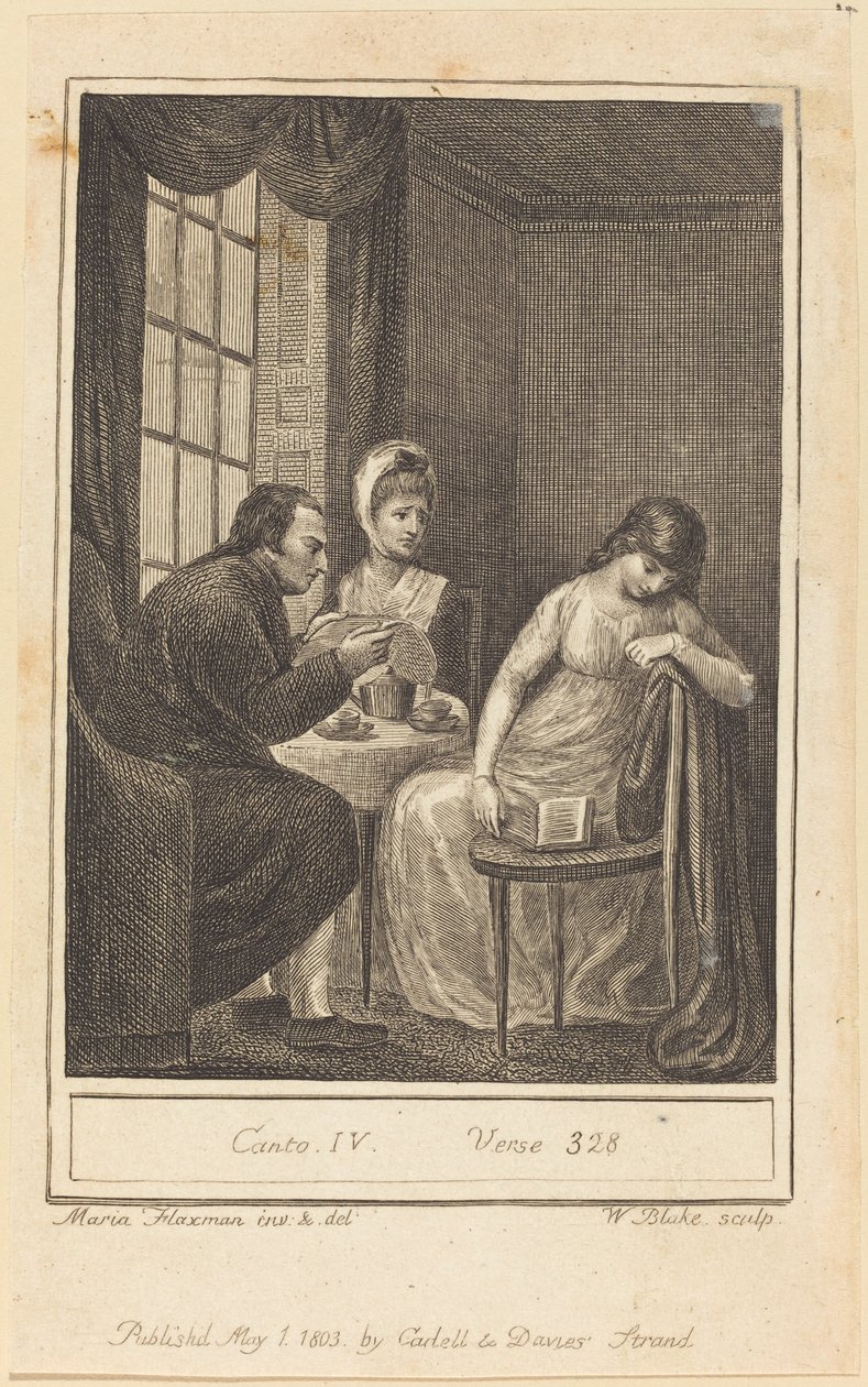 Canto IV, Verse 328 by William Blake after Mary Ann Flaxman