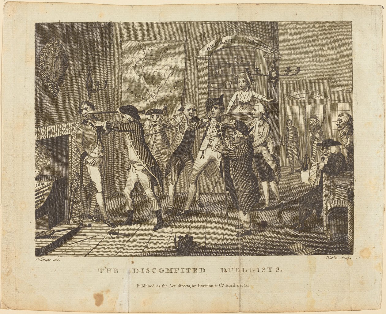 The Discomfited Duellists by William Blake after Samuel Collings
