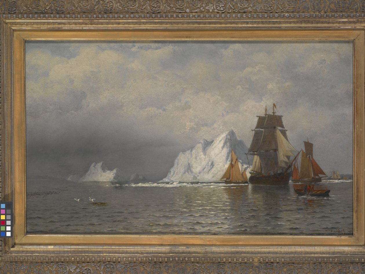 Whaler And Fishing Vessels Near The Coast Of Labrador by William Bradford