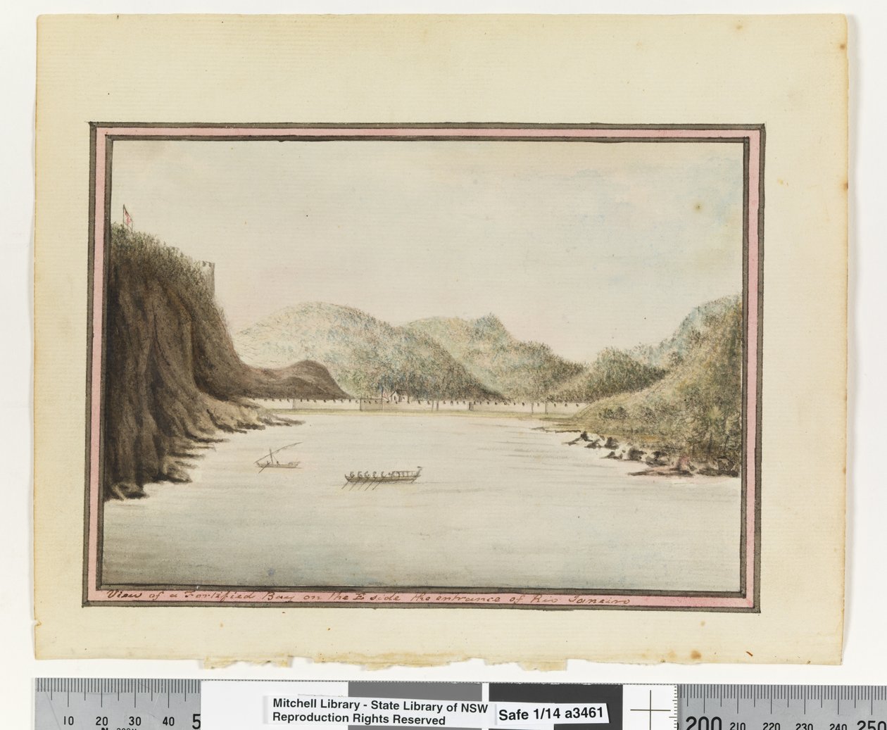 View of a Fortified Bay on the E Side the Entrance of Rio Janeiro by William Bradley