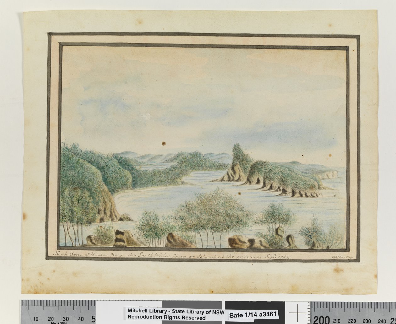 North Arm of Broken Bay, New South Wales from an Island at the entrance, September 1789 by William Bradley