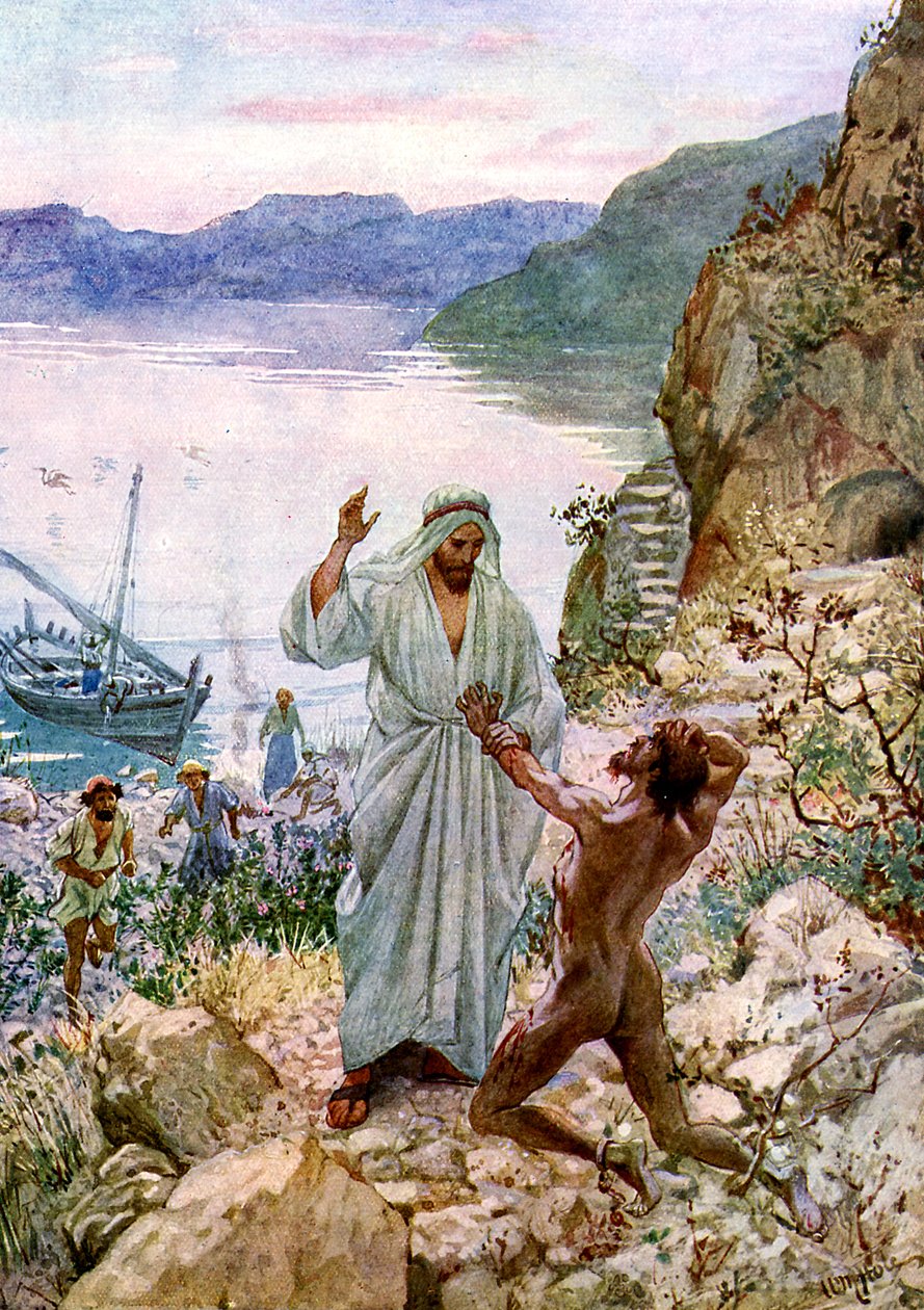 Jesus Cures a Demon-Possessed Man by William Brassey Hole