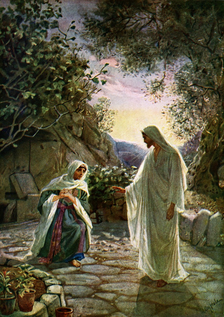 Mary Magdalene speaks to the risen Jesus by William Brassey Hole