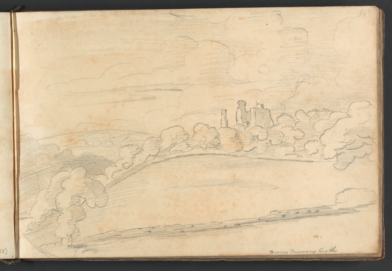 Berry Pomeroy Castle by William Brockedon