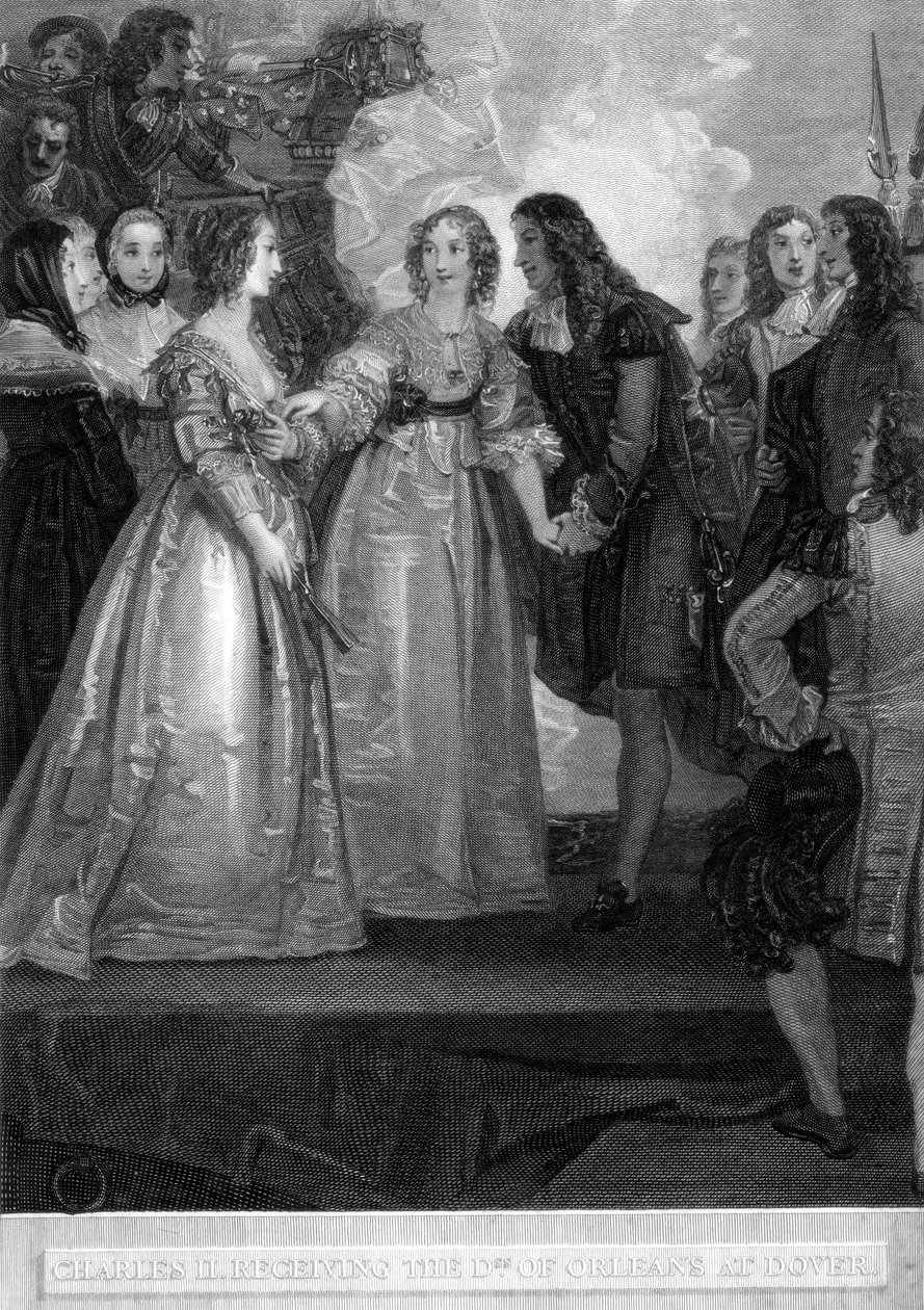 Charles II receiving the Duchess of Orleans at Dover by William Bromley