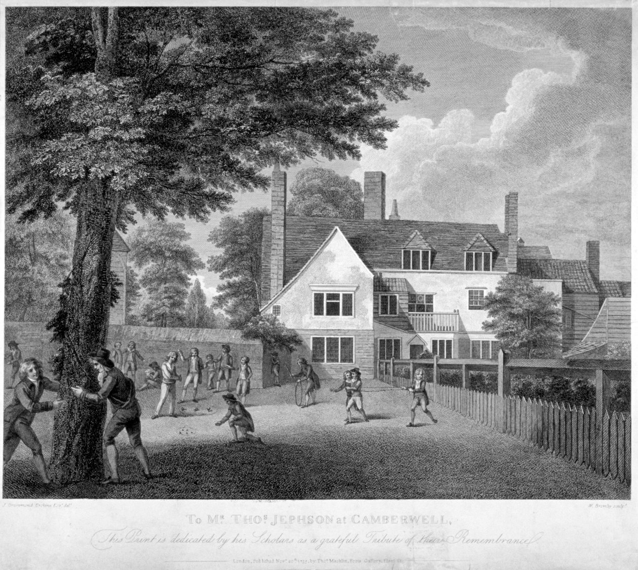 The Camberwell Free Grammar School, Camberwell, London, 1795 by William Bromley