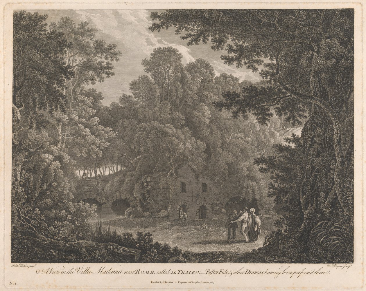 A View in the Villa Madama, near Rome, called II Teatro by William Byrne