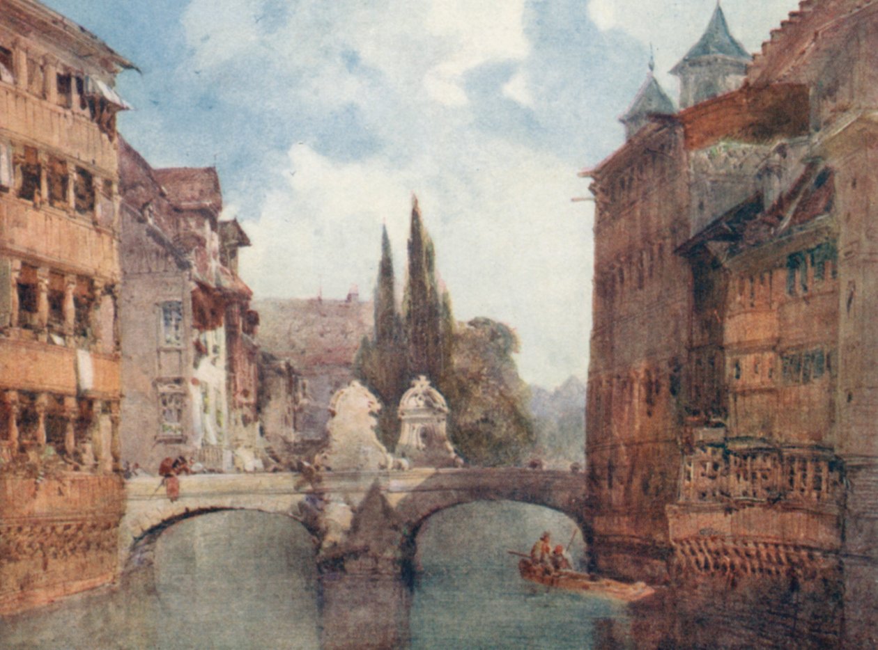 Old Bridge, Nuremberg by William Callow
