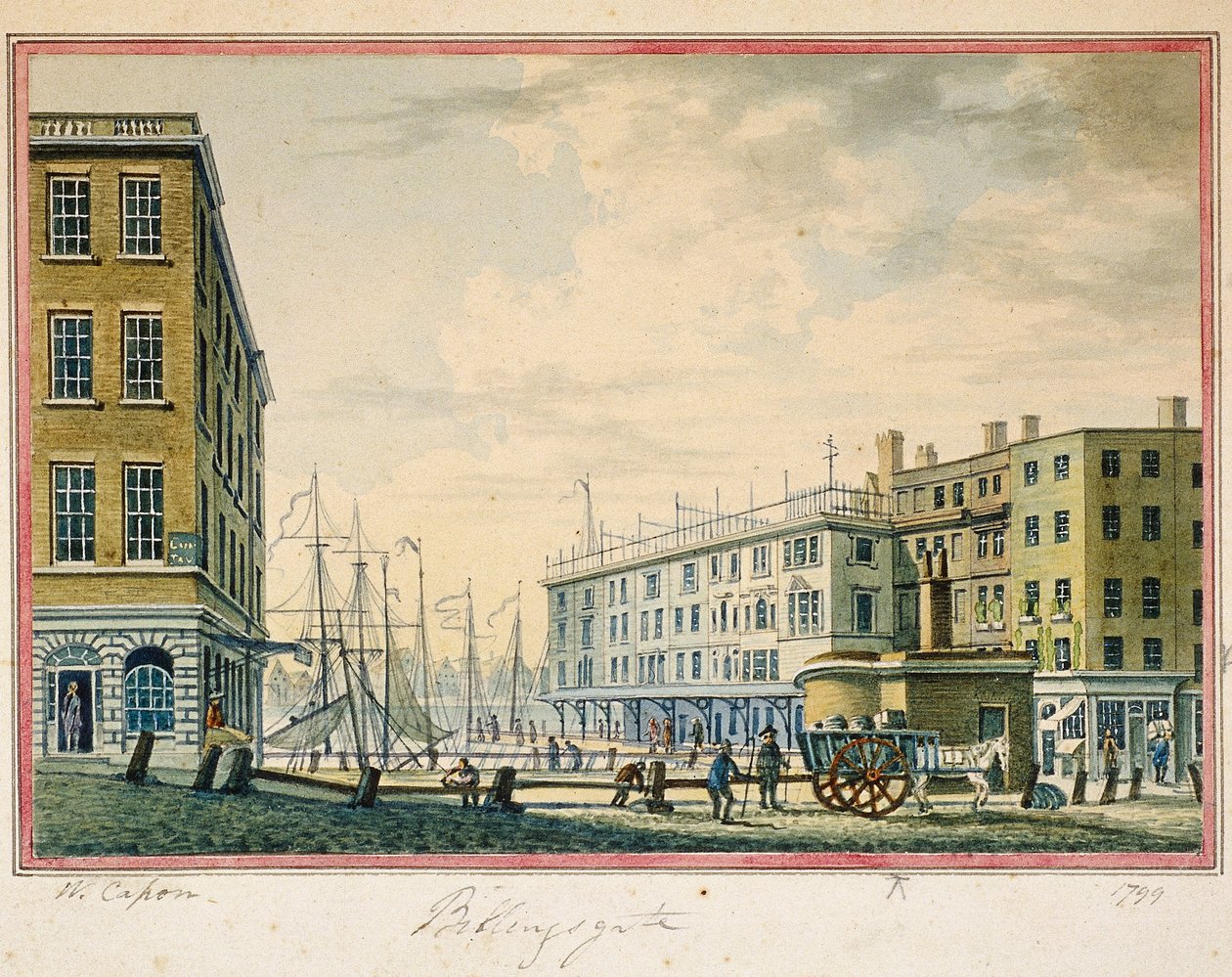 Billingsgate Market, London, 1799 by William Capon