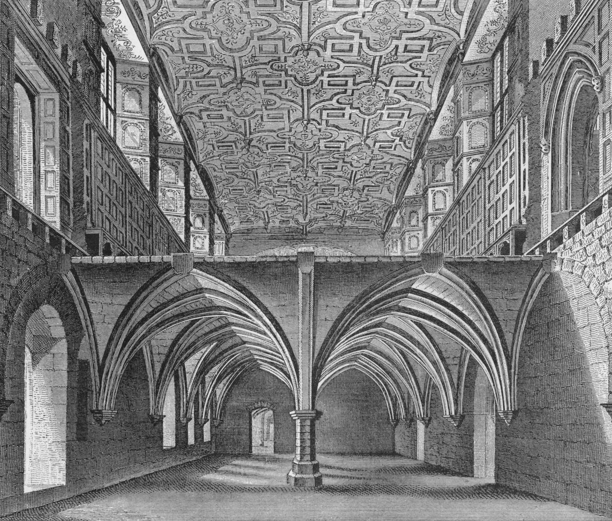 The Crypt of the Nunnery of St Helen, Bishopsgate, City of London by William Capon