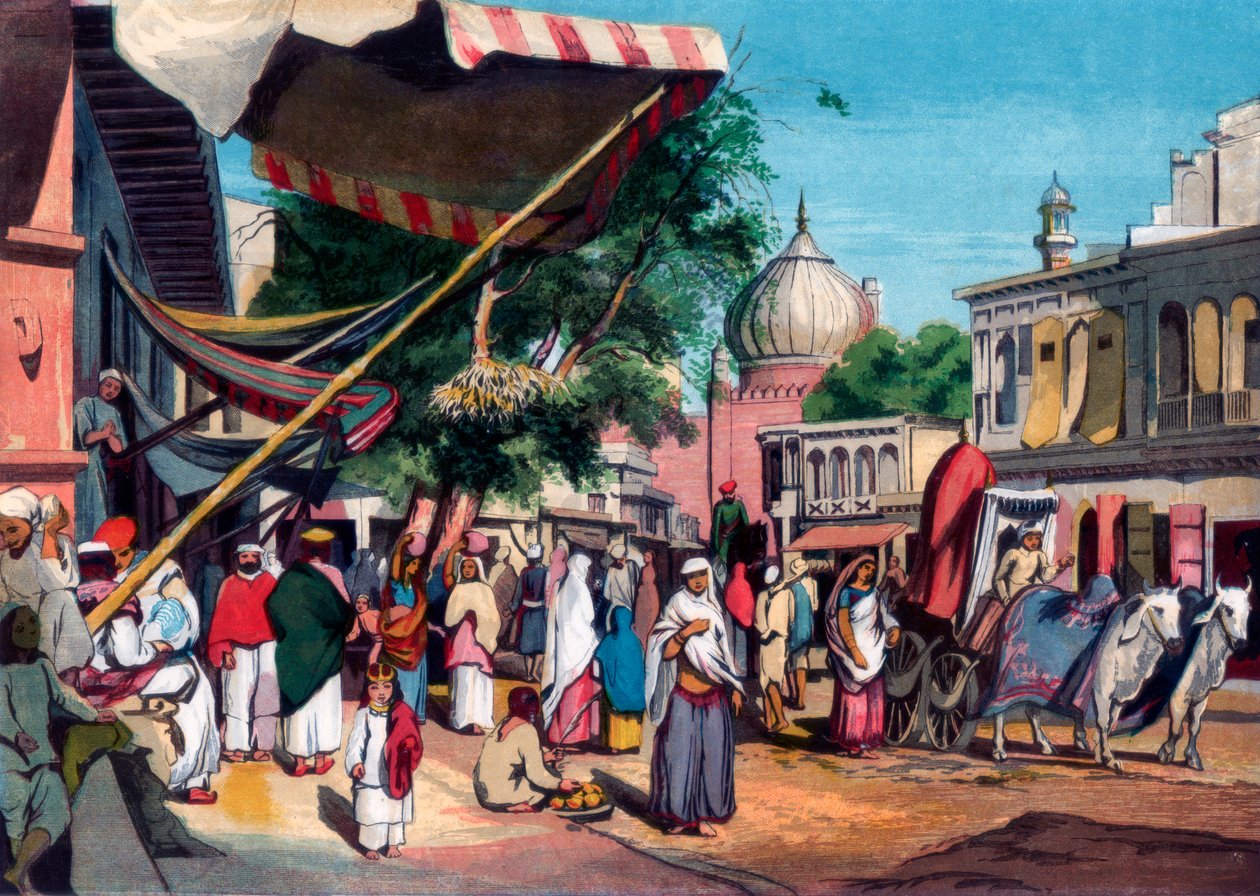 A Street at the Back of Jami Masjid, Delhi, India by William Carpenter