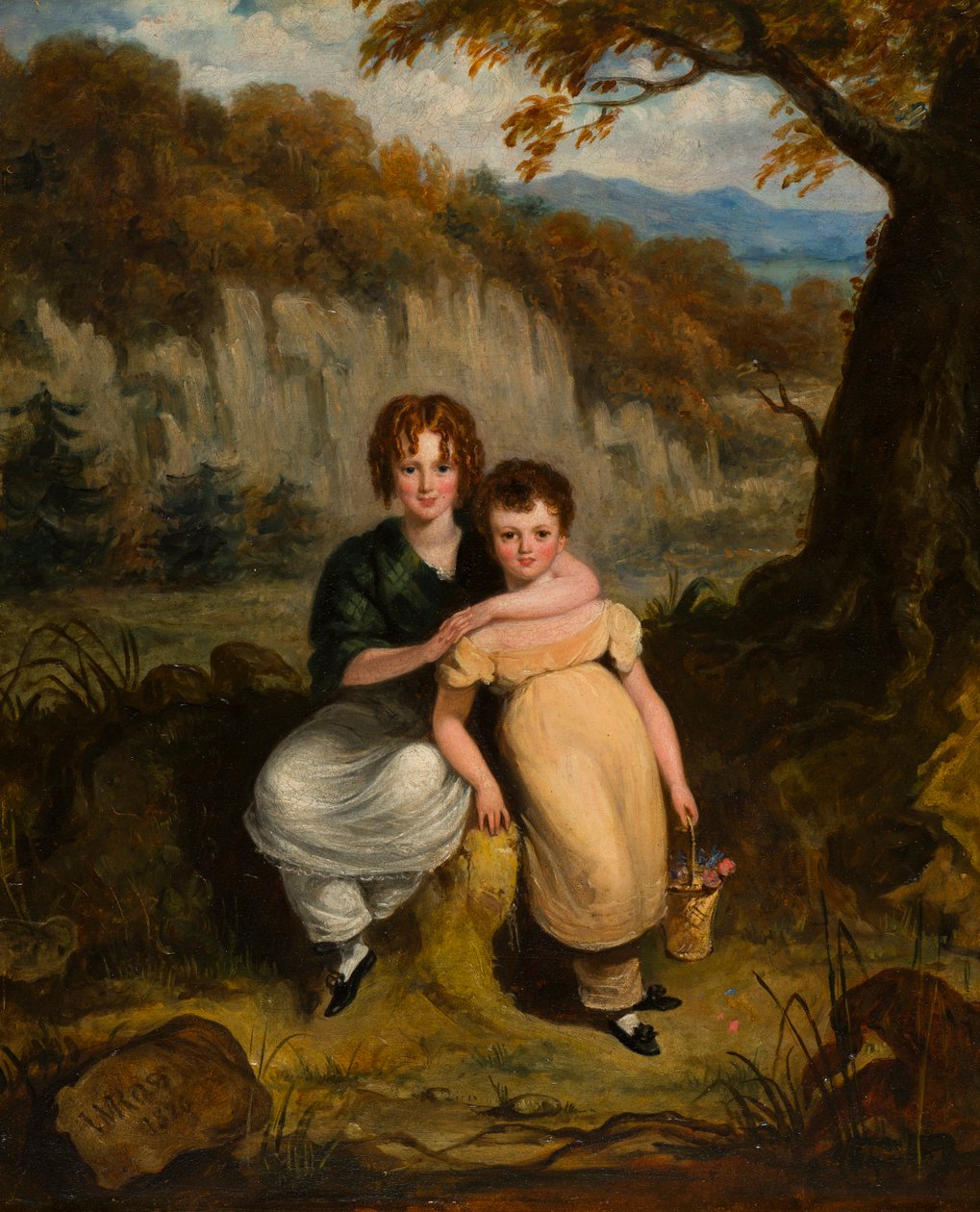 Portrait of Sir Thomas Moncrieffe Bt. and his Sister when Children by William Charles Ross