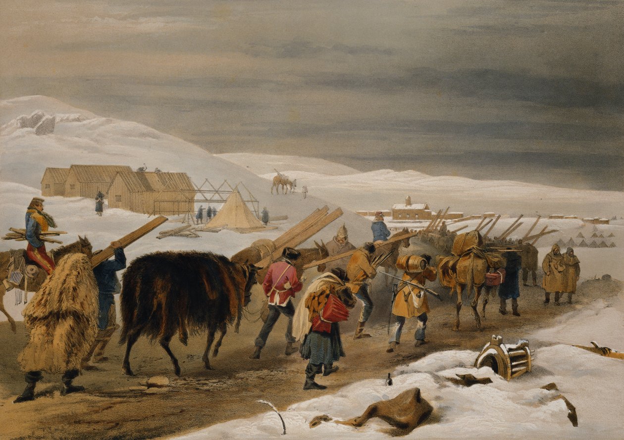 Huts and Warm Clothing for the Army, plate from 