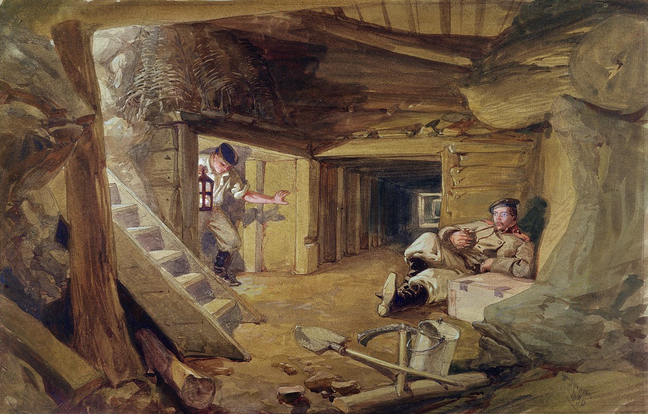 Mine in the Bastion du Mat, Sebastopol, Crimea by William Crimea Simpson