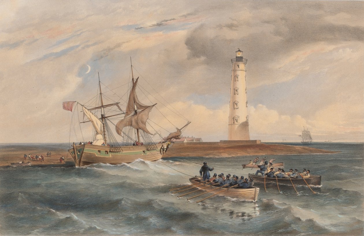 The Lighthouse at Cape Chersonese, Looking South by William Crimea Simpson