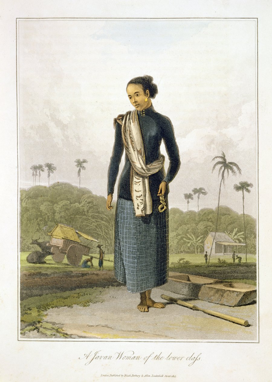 A Javan Woman of the Lower Class, plate 3 from Vol. I of 'The History ...