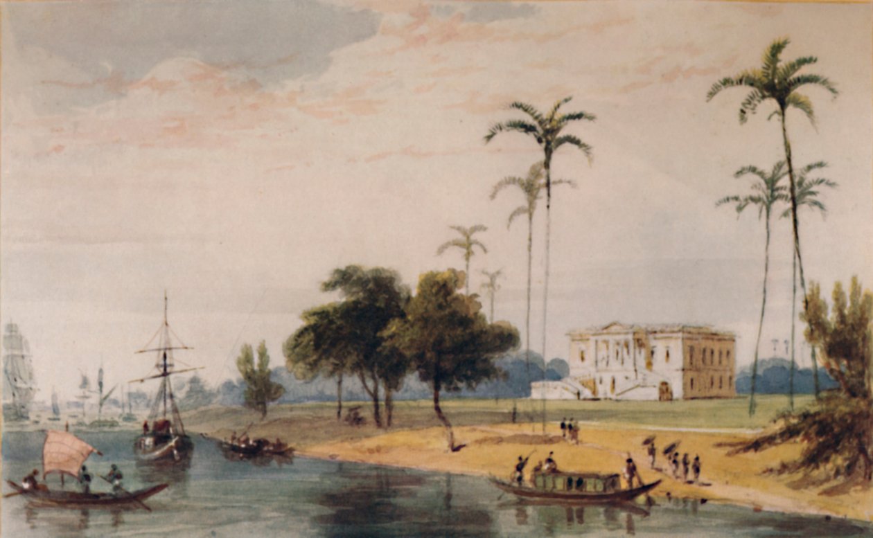 In the Garden House Reach, Calcutta, c1786-1791, 1935 by William Daniell