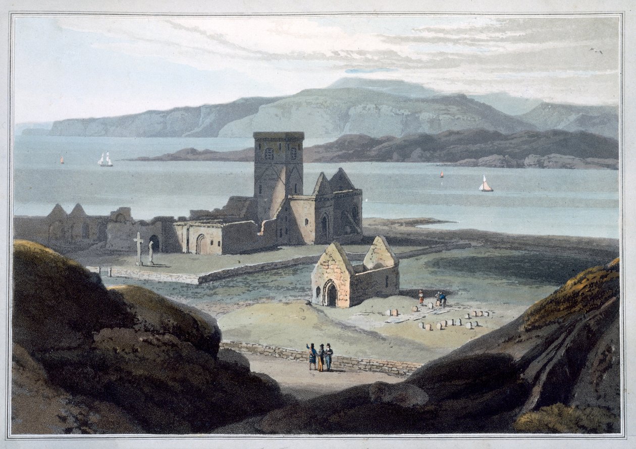 The Cathedral at Iona, Argyll and Bute, Scotland by William Daniell