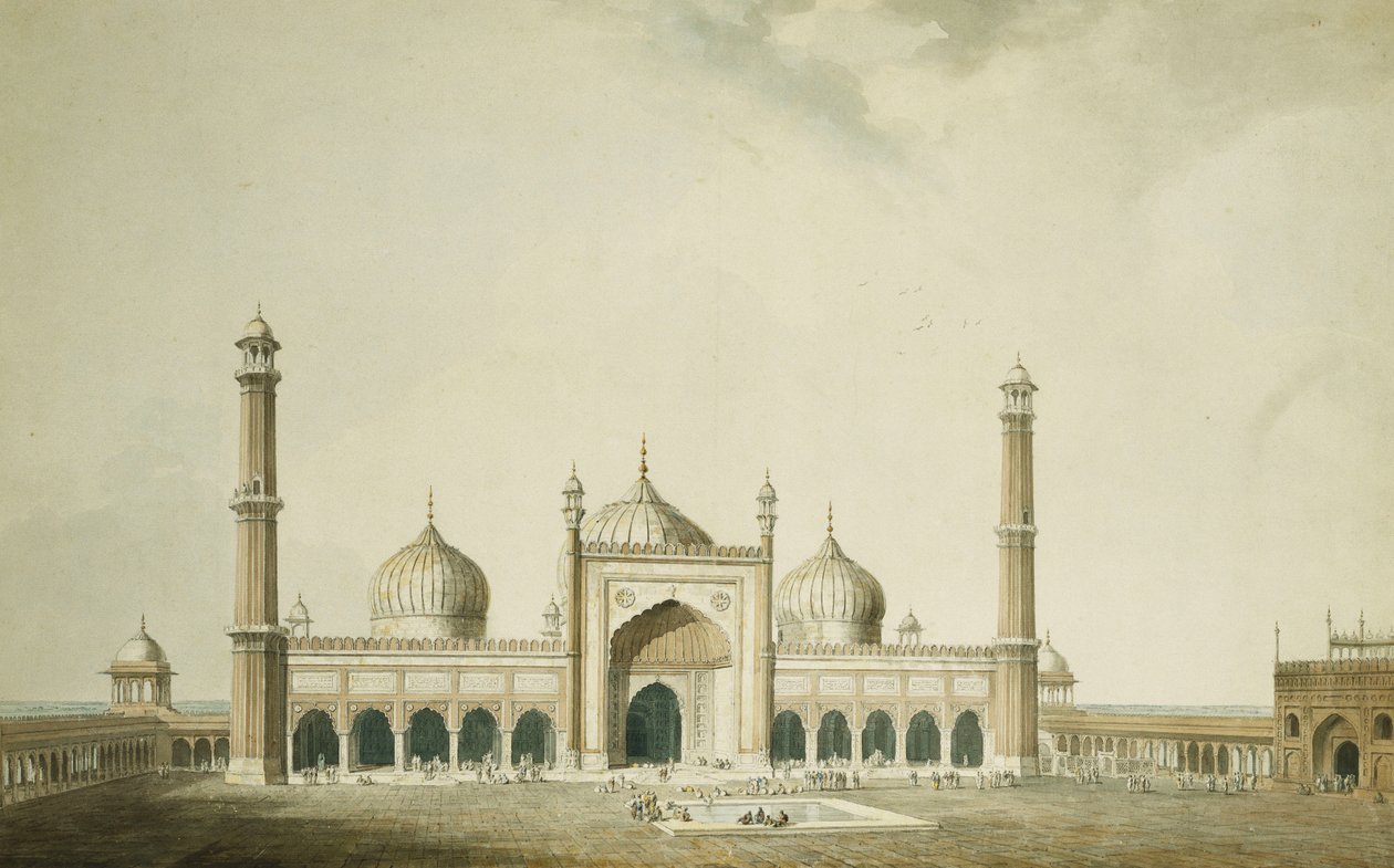 The Jama Masjid, Delhi by William Daniell