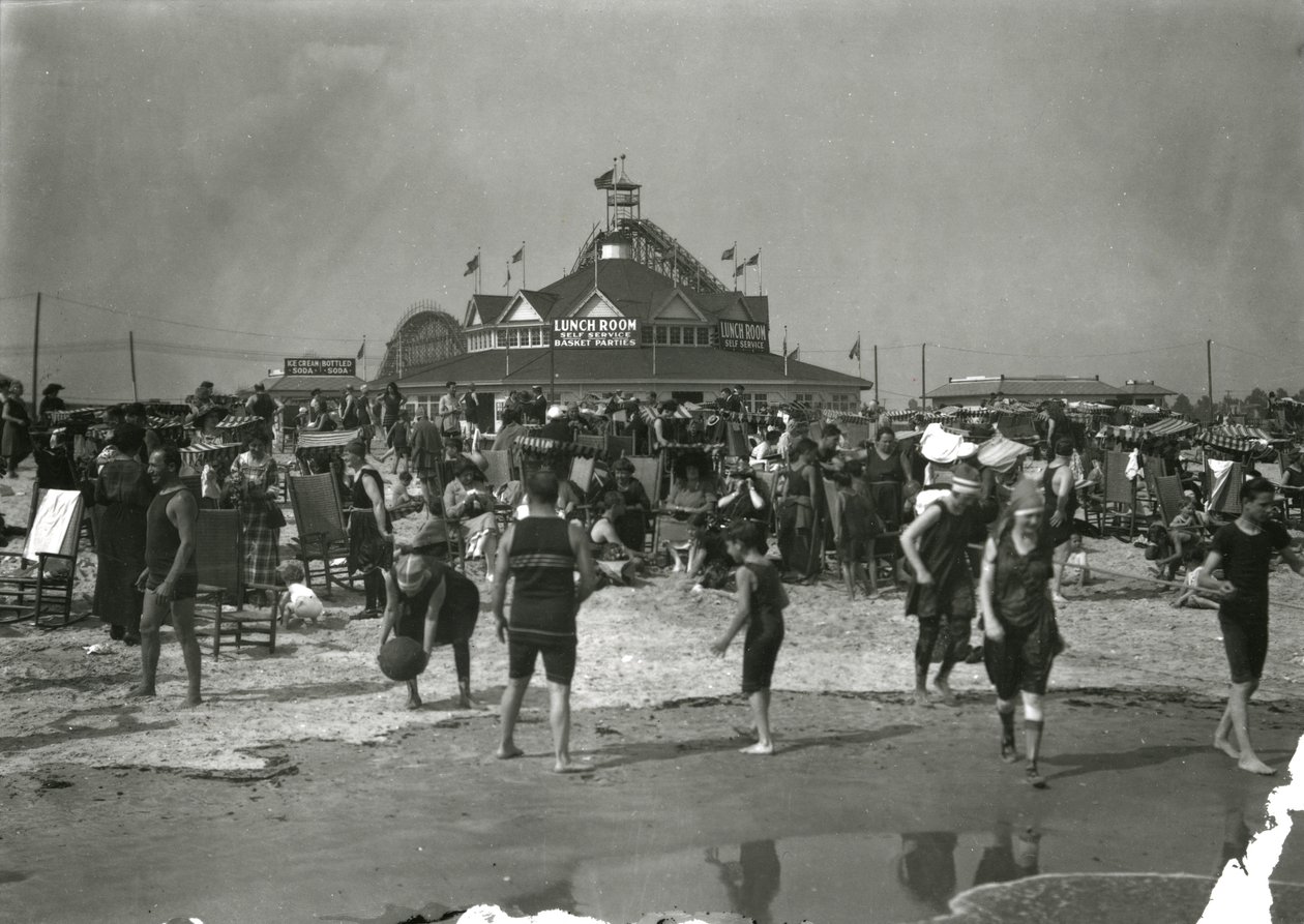 Beach Scene, Coney Island by William Davis Hassler