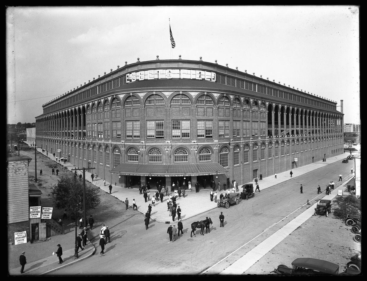 High-angle view of Ebbets Field, Brooklyn, September 2, 1914 by William Davis Hassler