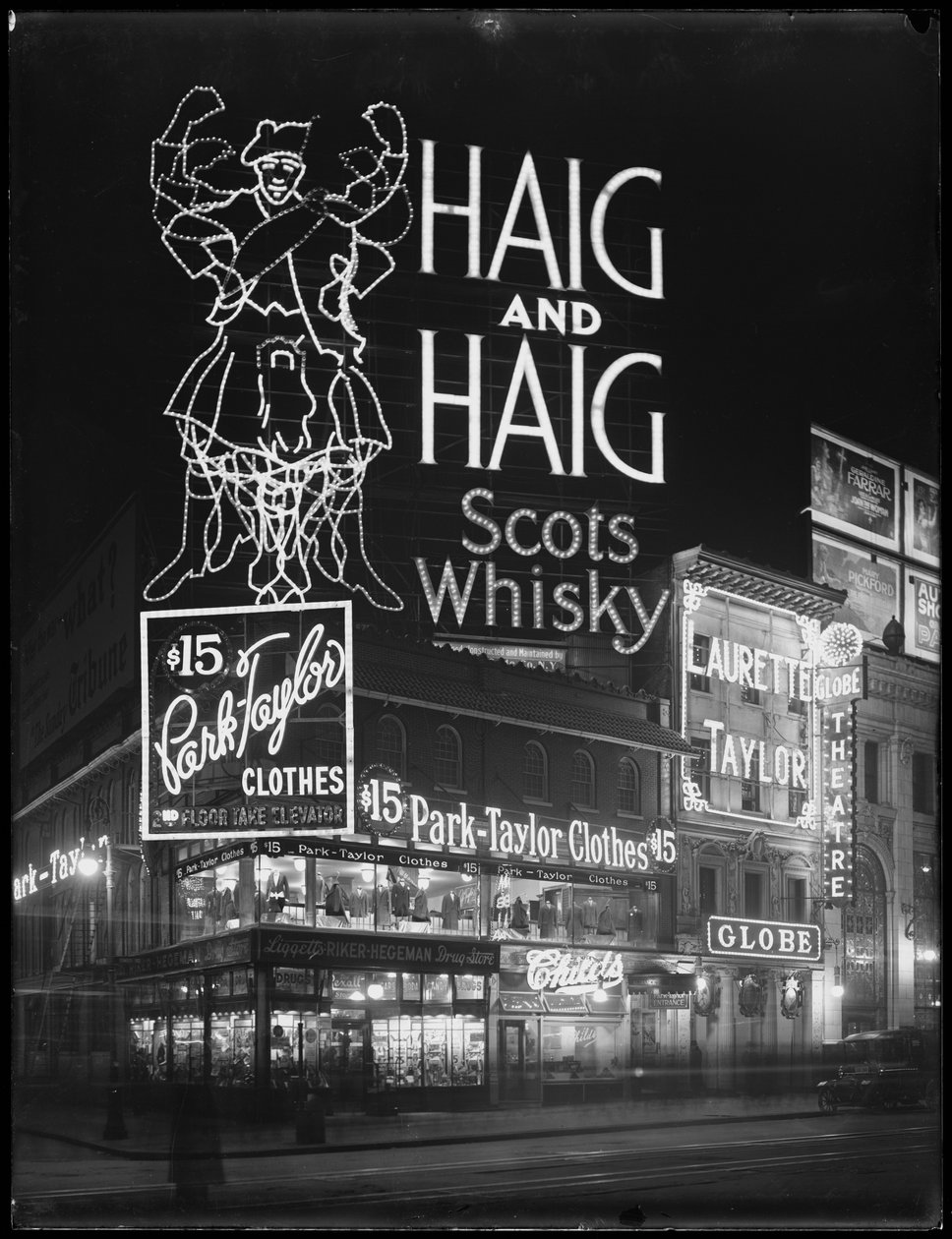 Illuminated Sign for Haig and Haig Whiskey, New York City, January 6, 1917 by William Davis Hassler